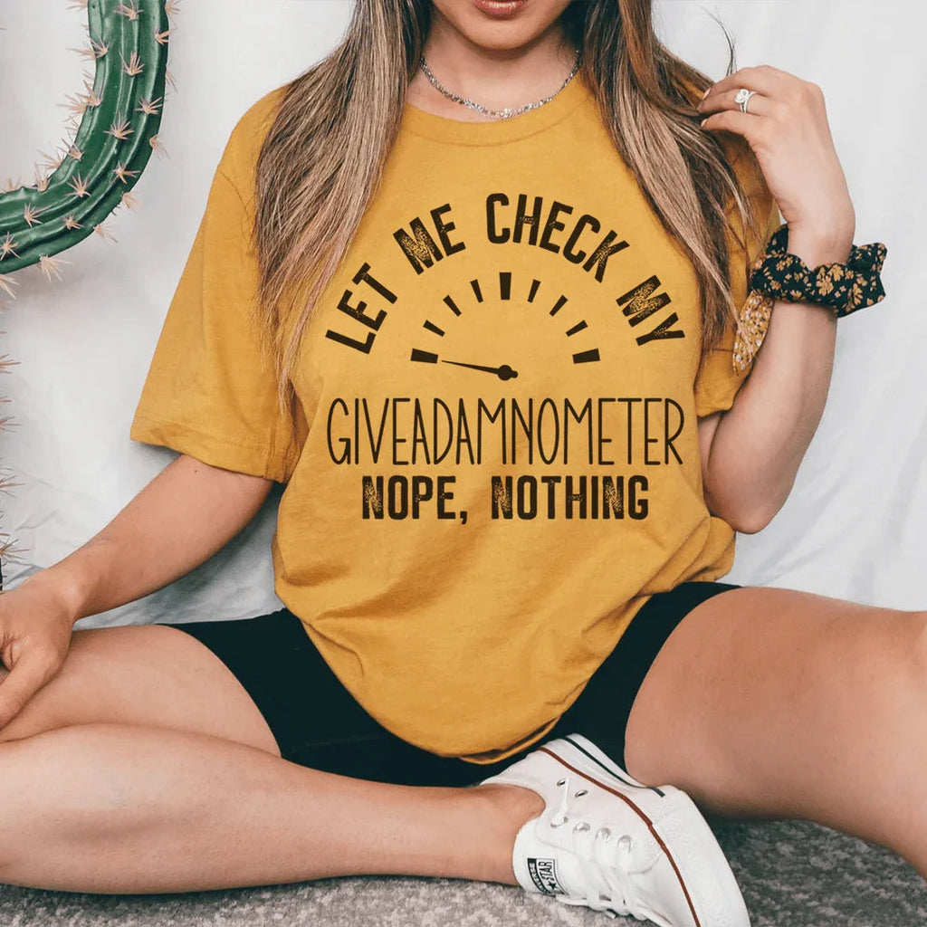 Giveadamnometer Tee Peachy Sunday