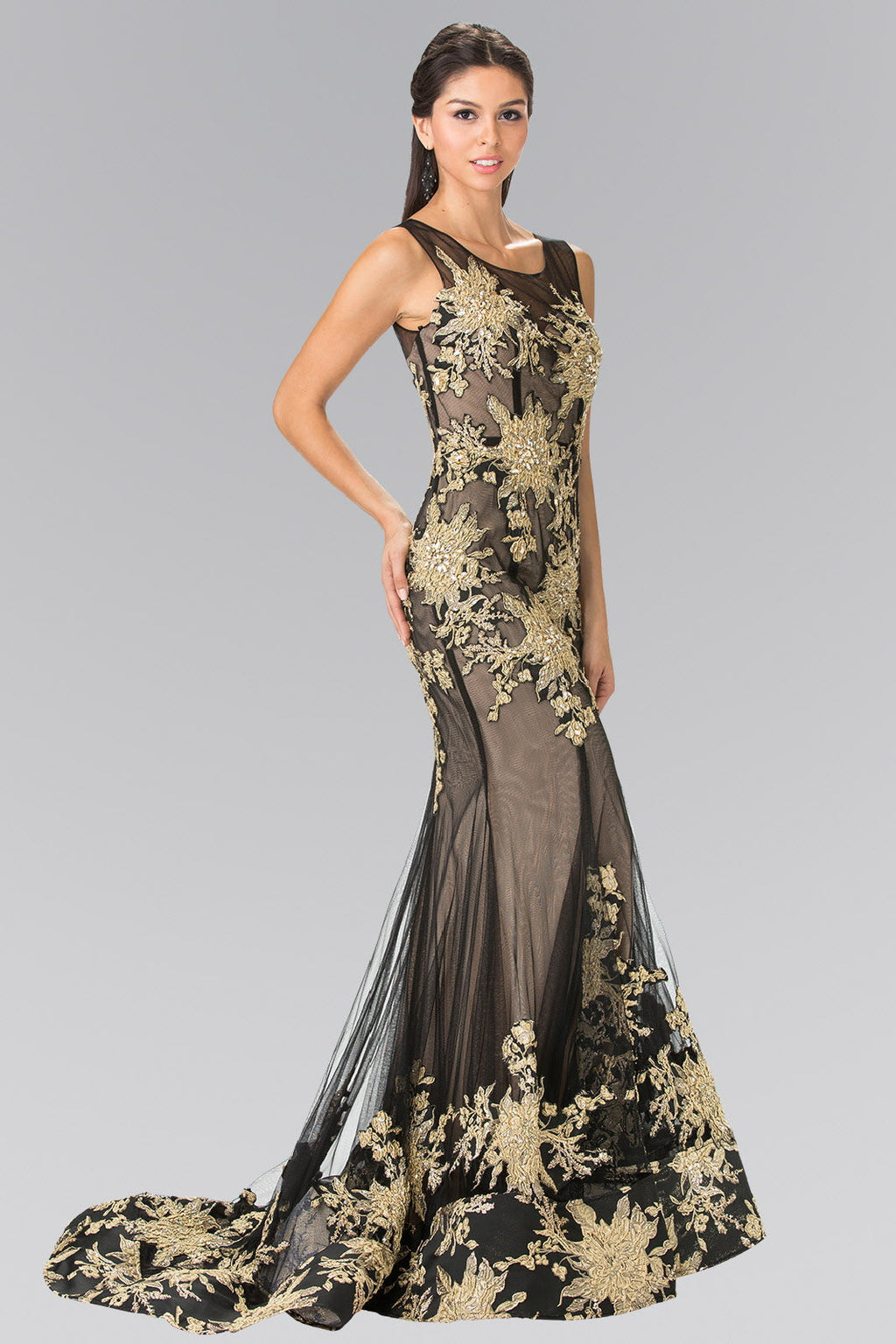 Sleeveless Floor-Sweeping Long Dress Purplish Diva
