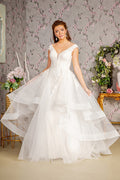 Bead Lace Mermaid Wedding Gown w/ Detachable Waist Layered Drape Purplish Diva