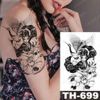 Gladiator Temporary Tattoo Sticker Flower Waterproof Big Modern Womens Mens Body Tattoo Luxury Design Stevvex