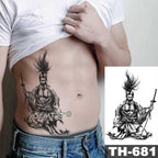 Gladiator Temporary Tattoo Sticker Flower Waterproof Big Modern Womens Mens Body Tattoo Luxury Design Stevvex