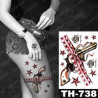 Gladiator Temporary Tattoo Sticker Flower Waterproof Big Modern Womens Mens Body Tattoo Luxury Design Stevvex