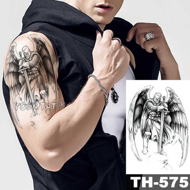 Gladiator Temporary Tattoo Sticker Flower Waterproof Big Modern Womens Mens Body Tattoo Luxury Design Stevvex