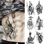 Gladiator Temporary Tattoo Sticker Flower Waterproof Big Modern Womens Mens Body Tattoo Luxury Design Stevvex