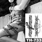 Gladiator Temporary Tattoo Sticker Flower Waterproof Big Modern Womens Mens Body Tattoo Luxury Design Stevvex