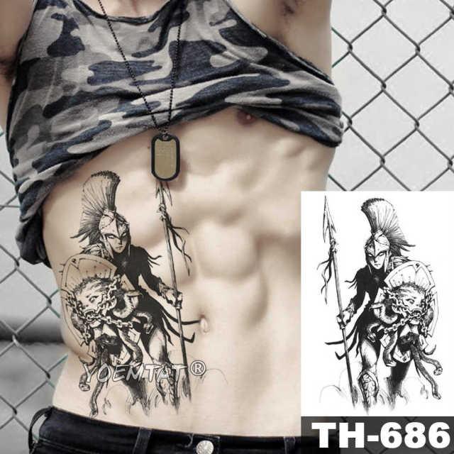 Gladiator Temporary Tattoo Sticker Flower Waterproof Big Modern Womens Mens Body Tattoo Luxury Design Stevvex