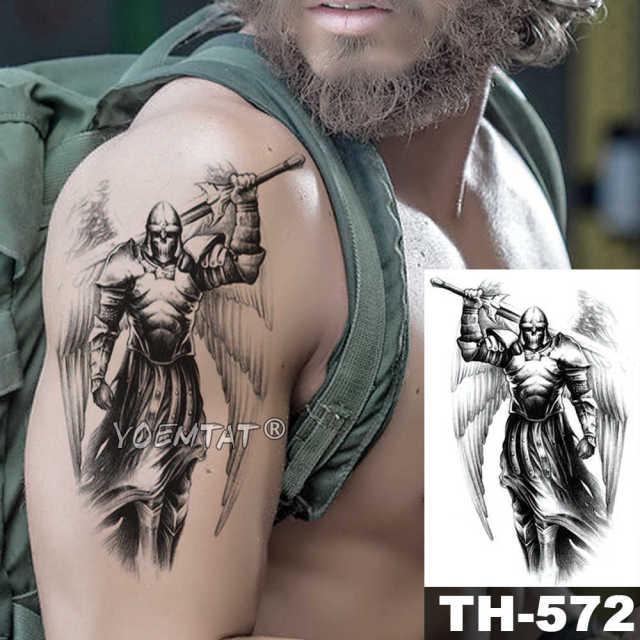 Gladiator Temporary Tattoo Sticker Flower Waterproof Big Modern Womens Mens Body Tattoo Luxury Design Stevvex