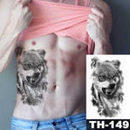Gladiator Temporary Tattoo Sticker Flower Waterproof Big Modern Womens Mens Body Tattoo Luxury Design Stevvex