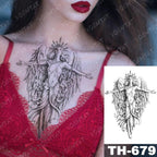 Gladiator Temporary Tattoo Sticker Flower Waterproof Big Modern Womens Mens Body Tattoo Luxury Design Stevvex