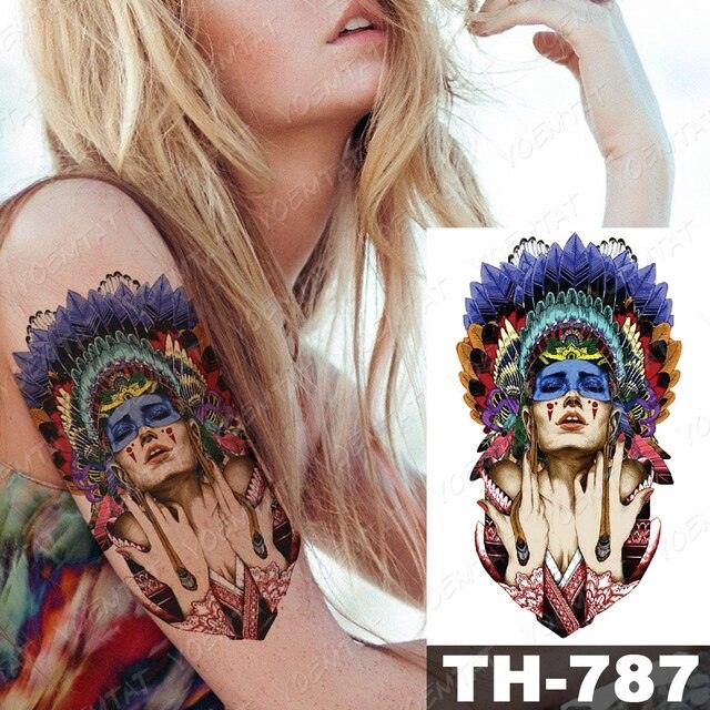 Gladiator Temporary Tattoo Sticker Flower Waterproof Big Modern Womens Mens Body Tattoo Luxury Design Stevvex