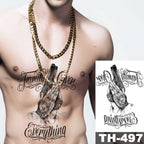 Gladiator Temporary Tattoo Sticker Flower Waterproof Big Modern Womens Mens Body Tattoo Luxury Design Stevvex