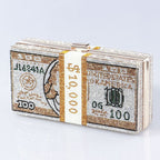 ‌Glamorous Fully Bedazzled Dollar Motif Evening Bag Party Clutch (MAC293)
