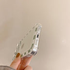 Glamorous Phone Case Shiny Transparent Card Holder Slim Soft Silicone Shockproof Case For iPhone 14 13 11 12 Pro Max 7 8 Plus Cute Green Checkerboard Clear Cover For iPhone X XR XS Shockproof Card Holder Phone Case Stevvex