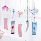 Glass Wind Chimes Japanese-Style Wind Chime Simple And Beautiful Label Pendnat Wind Bells Japanese Glass Wind Chime Handmade Pendants For Birthday Gift and Home Decors Stevvex