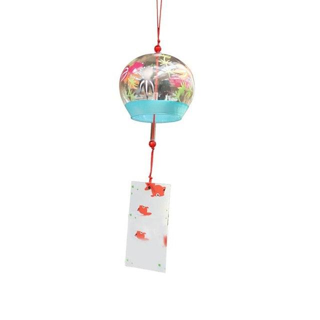 Glass Wind Chimes Japanese-Style Wind Chime Simple And Beautiful Label Pendnat Wind Bells Japanese Glass Wind Chime Handmade Pendants For Birthday Gift and Home Decors Stevvex