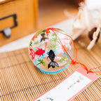Glass Wind Chimes Japanese-Style Wind Chime Simple And Beautiful Label Pendnat Wind Bells Japanese Glass Wind Chime Handmade Pendants For Birthday Gift and Home Decors Stevvex