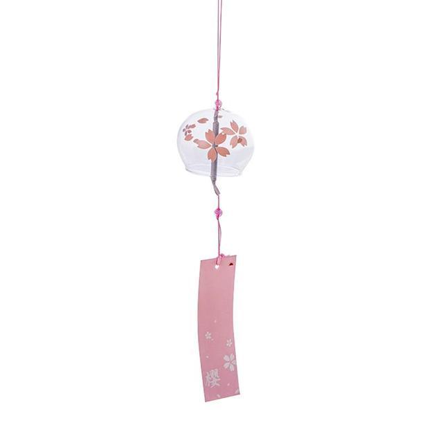 Glass Wind Chimes Japanese-Style Wind Chime Simple And Beautiful Label Pendnat Wind Bells Japanese Glass Wind Chime Handmade Pendants For Birthday Gift and Home Decors Stevvex
