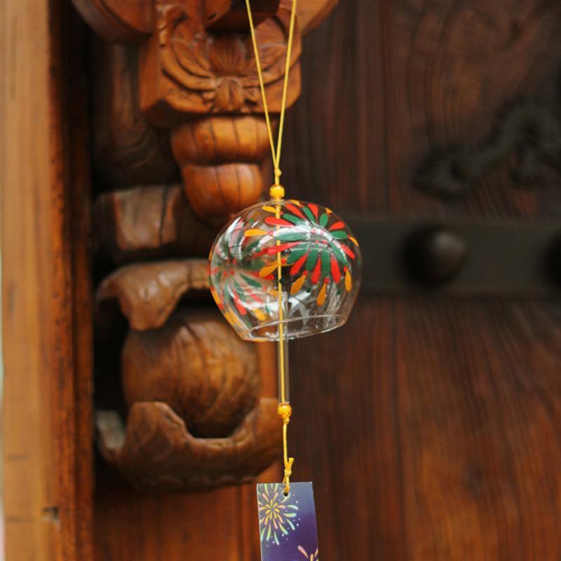 Glass Wind Chimes Japanese-Style Wind Chime Simple And Beautiful Label Pendnat Wind Bells Japanese Glass Wind Chime Handmade Pendants For Birthday Gift and Home Decors Stevvex