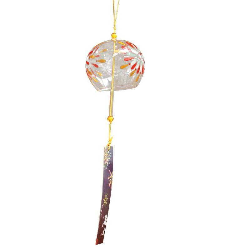 Glass Wind Chimes Japanese-Style Wind Chime Simple And Beautiful Label Pendnat Wind Bells Japanese Glass Wind Chime Handmade Pendants For Birthday Gift and Home Decors Stevvex