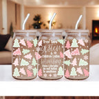 Holiday Funny Insulated Tumbler 17oz Tree Tops Glisten Children Don't Listen Coffee Cup BandsCo Straps