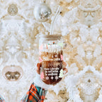 Holiday Funny Insulated Tumbler 17oz Tree Tops Glisten Children Don't Listen Coffee Cup BandsCo Straps