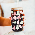 Holiday Funny Insulated Tumbler 17oz Tree Tops Glisten Children Don't Listen Coffee Cup BandsCo Straps