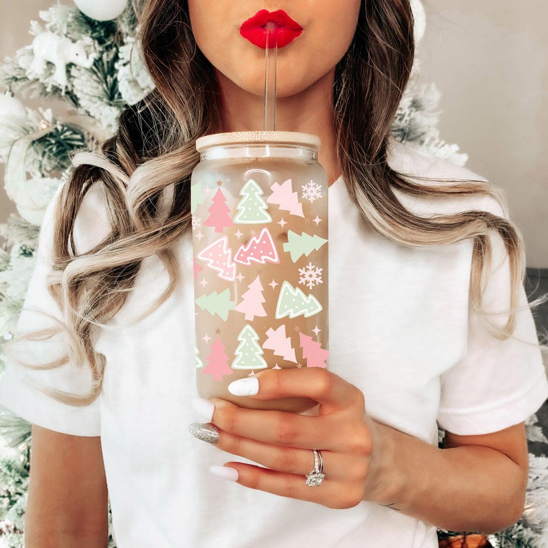 Holiday Funny Insulated Tumbler 17oz Tree Tops Glisten Children Don't Listen Coffee Cup BandsCo Straps
