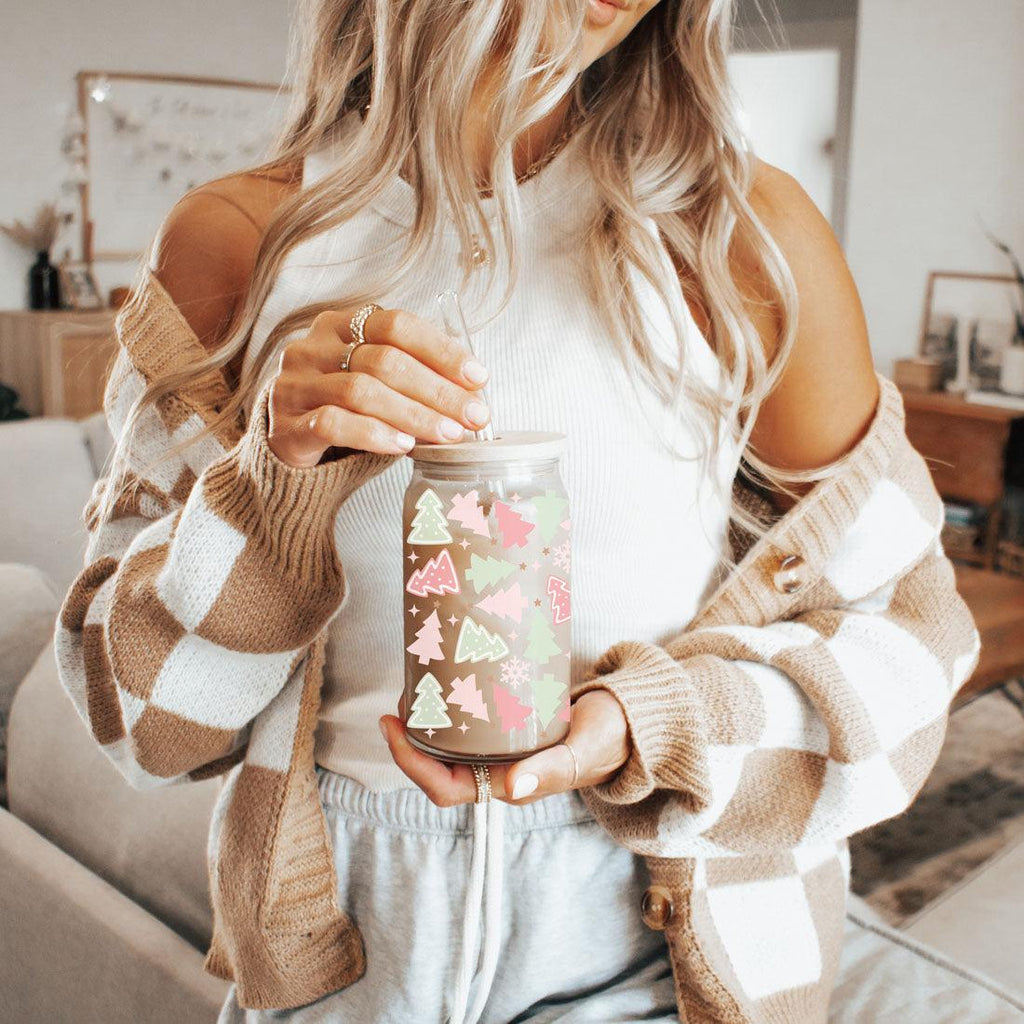 Holiday Funny Insulated Tumbler 17oz Tree Tops Glisten Children Don't Listen Coffee Cup BandsCo Straps
