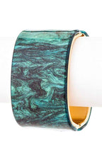 Glitter Hinged Bangle Leopard Print Wide Cuff Bracelet