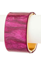 Glitter Hinged Bangle Leopard Print Wide Cuff Bracelet