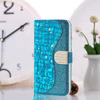 Glitter Leather Case For iPhone 11 12 13 14 Pro XR XS Max Alligator Flip Case Cover For iPhone SE Glitter Matching Texture Horizontal Flip Leather Case with Card Slots & Holder & Wallet Phone Accessories Stevvex