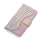 Glitter Leather Case For iPhone 11 12 13 14 Pro XR XS Max Alligator Flip Case Cover For iPhone SE Glitter Matching Texture Horizontal Flip Leather Case with Card Slots & Holder & Wallet Phone Accessories Stevvex