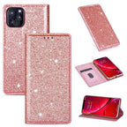Glitter Leather Magnetic Flip Case for IPhone 14 13 11 12 Mini Pro Max Wallet Card Holder Cover Flip Shockproof Leather Wallet Case With Stand Silicone Bumper Cover Stevvex