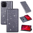 Glitter Leather Magnetic Flip Case for IPhone 14 13 11 12 Mini Pro Max Wallet Card Holder Cover Flip Shockproof Leather Wallet Case With Stand Silicone Bumper Cover Stevvex