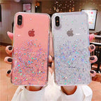 Glitter Luxury Soft Phone Case For iPhone 13 mini 12 Pro 11 ProMax For iPhone XR XS Max X 8 7 6s 6 Plus Back Cover Case Fashion Glitter Silicone Clear Shiny Sparkly Soft Flexible Shock-Absorbing Slim Protective Case Stevvex