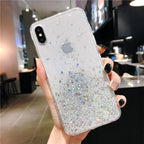 Glitter Luxury Soft Phone Case For iPhone 13 mini 12 Pro 11 ProMax For iPhone XR XS Max X 8 7 6s 6 Plus Back Cover Case Fashion Glitter Silicone Clear Shiny Sparkly Soft Flexible Shock-Absorbing Slim Protective Case Stevvex