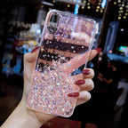 Glitter Luxury Soft Phone Case For iPhone 13 mini 12 Pro 11 ProMax For iPhone XR XS Max X 8 7 6s 6 Plus Back Cover Case Fashion Glitter Silicone Clear Shiny Sparkly Soft Flexible Shock-Absorbing Slim Protective Case Stevvex
