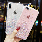Glitter Luxury Soft Phone Case For iPhone 13 mini 12 Pro 11 ProMax For iPhone XR XS Max X 8 7 6s 6 Plus Back Cover Case Fashion Glitter Silicone Clear Shiny Sparkly Soft Flexible Shock-Absorbing Slim Protective Case Stevvex