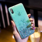 Glitter Luxury Soft Phone Case For iPhone 13 mini 12 Pro 11 ProMax For iPhone XR XS Max X 8 7 6s 6 Plus Back Cover Case Fashion Glitter Silicone Clear Shiny Sparkly Soft Flexible Shock-Absorbing Slim Protective Case Stevvex