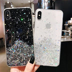 Glitter Luxury Soft Phone Case For iPhone 13 mini 12 Pro 11 ProMax For iPhone XR XS Max X 8 7 6s 6 Plus Back Cover Case Fashion Glitter Silicone Clear Shiny Sparkly Soft Flexible Shock-Absorbing Slim Protective Case Stevvex