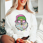 Glitter Santa Sweatshirt Peachy Sunday