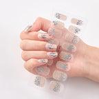 Glitter Series Shiny Manicure Decoration Designed Nail Art Stickers Nail Decoration Nail Wraps Shiny Tattoos Kids Nails Art Decoration Nail Strips Shiny French Tip Guides Stickers French Nail Stickers Form Fringe Guides Stevvex