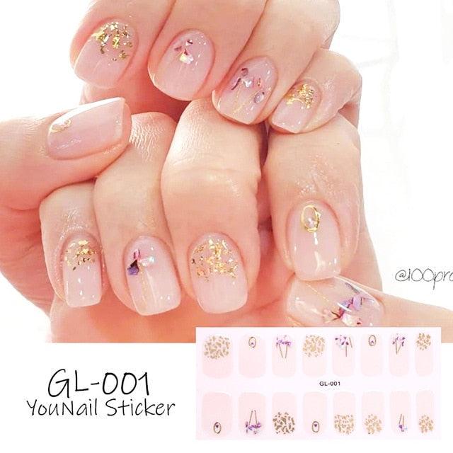 Glitter Series Shiny Manicure Decoration Designed Nail Art Stickers Nail Decoration Nail Wraps Shiny Tattoos Kids Nails Art Decoration Nail Strips Shiny French Tip Guides Stickers French Nail Stickers Form Fringe Guides Stevvex