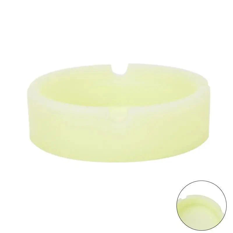 Glow In The Dark Ashtray For Smoking Cigarette Silicone Luminous Unique Design Rubber Soft Fluorescent Ashtrays Stevvex