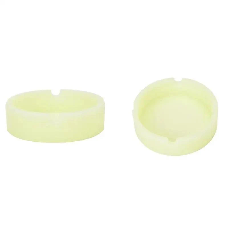 Glow In The Dark Ashtray For Smoking Cigarette Silicone Luminous Unique Design Rubber Soft Fluorescent Ashtrays Stevvex