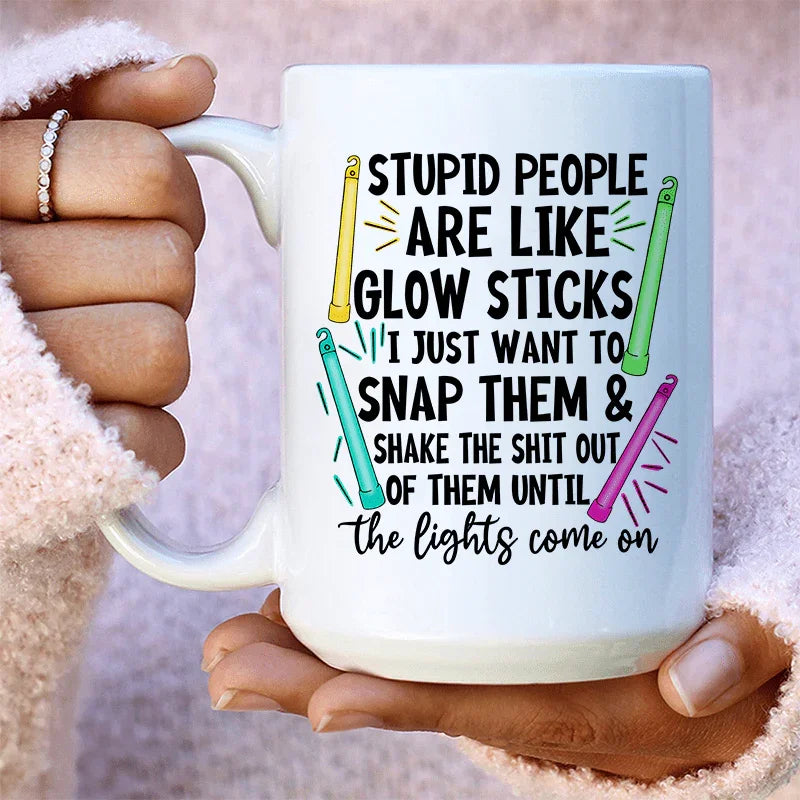 Glowsticks Ceramic Mug 15 oz Peachy Sunday
