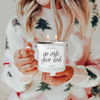 16oz Reusable Metal Candle Mug Scented Candle With Custom Label Color Option BandsCo Straps