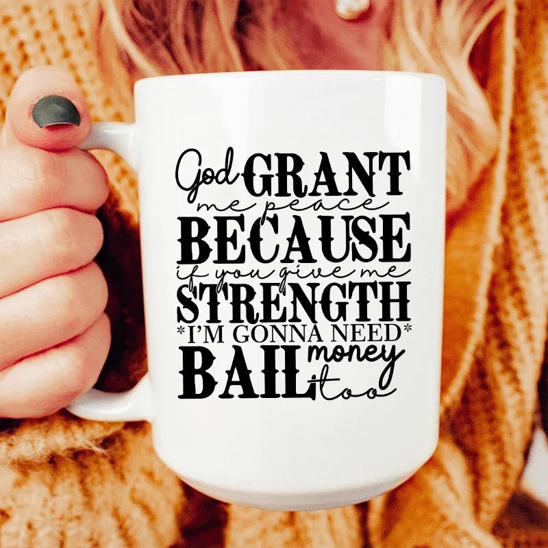 God Grant Me Peace Ceramic Mug 15 oz Peachy Sunday