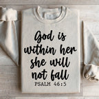 God Is Within Her She Will Not Fall Sweatshirt Peachy Sunday