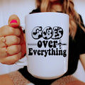 God Over Everything Ceramic Mug 15 oz Peachy Sunday